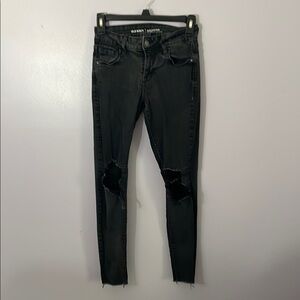 Old Navy Black Skinny Jeans with Distressed Knees